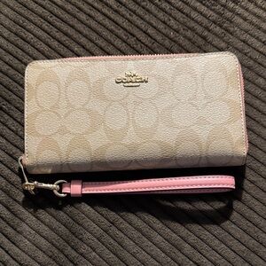 Coach Beige and Pink Women's Wallet